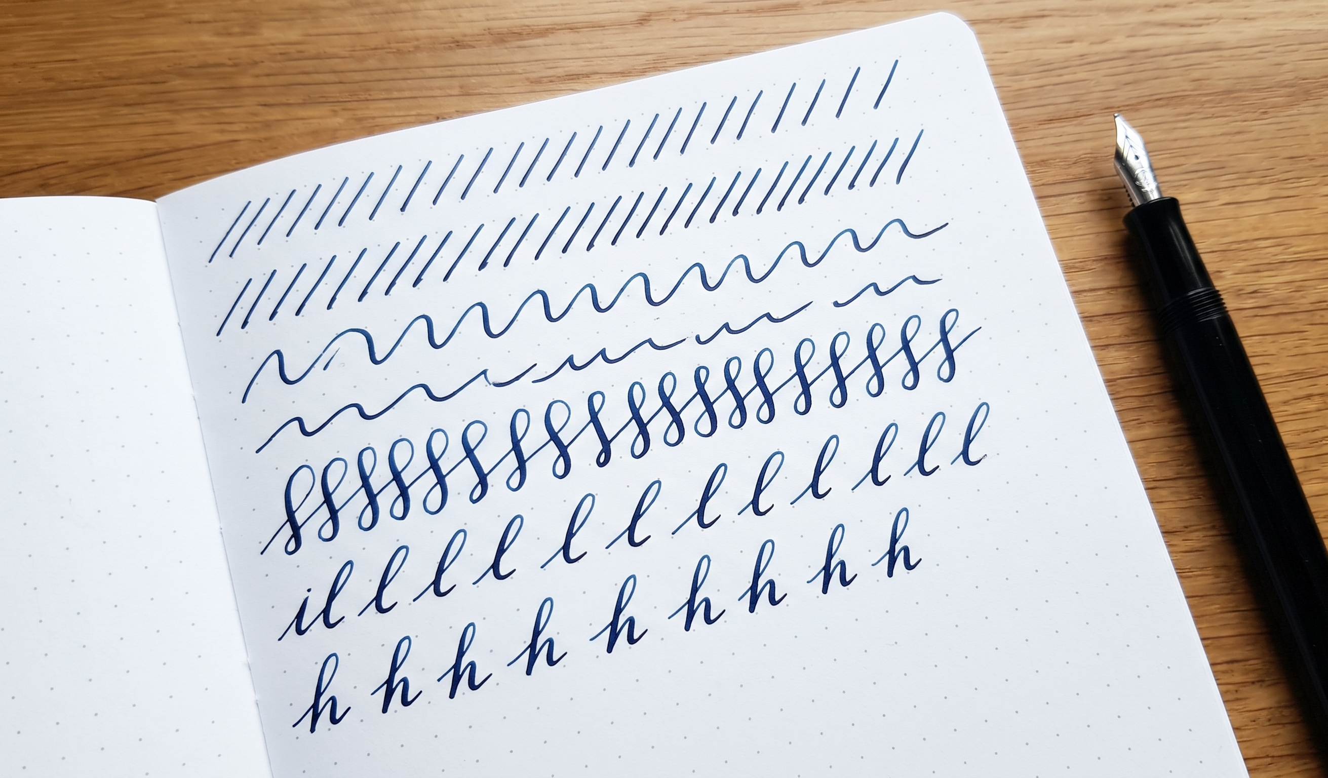 Beispiel-Übungsblatt: Grundformen für bessere Handschrift